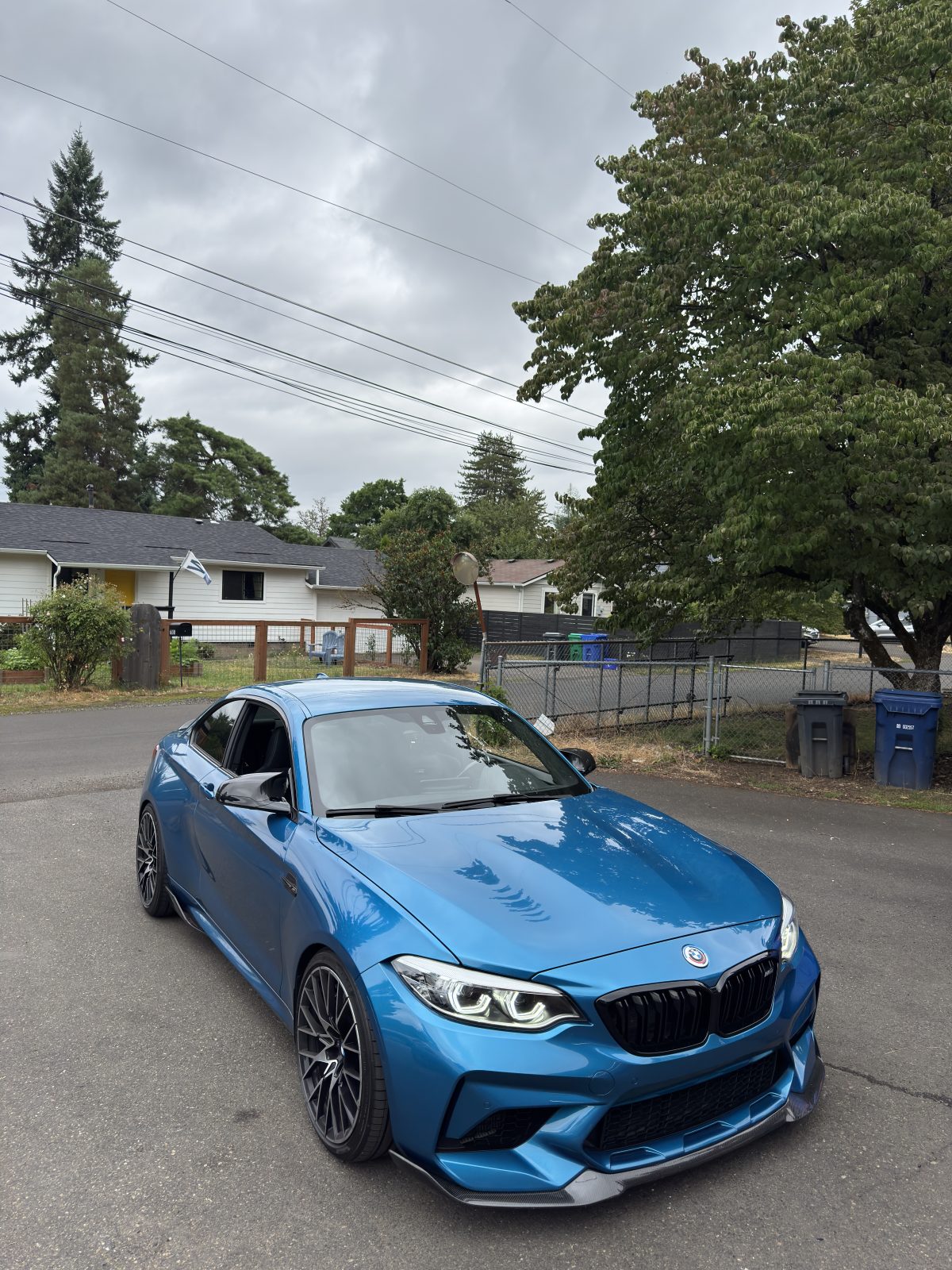 BMW M2 Competition in Long Beach Blue in for performance service and tuning — Blue Rocket Performance, Portland & Milwaukie Oregon