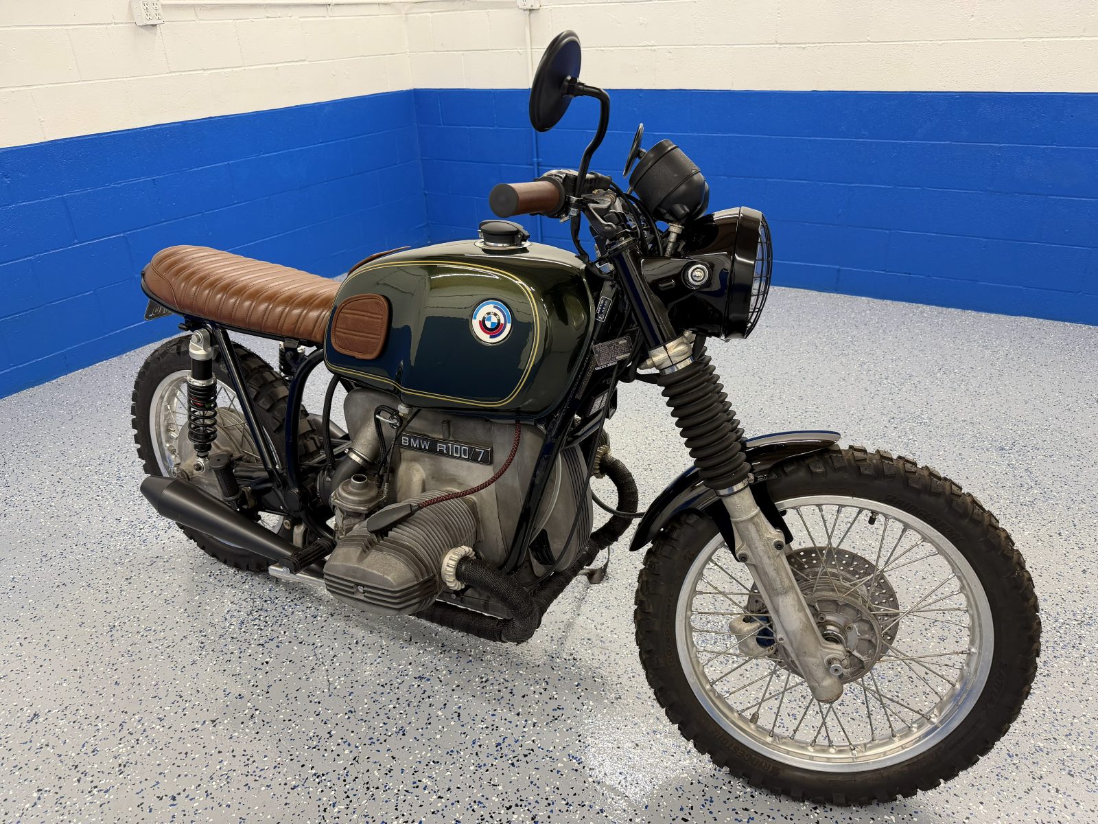 BMW R100 custom scrambler cafe racer build — Blue Rocket Performance, Portland Oregon